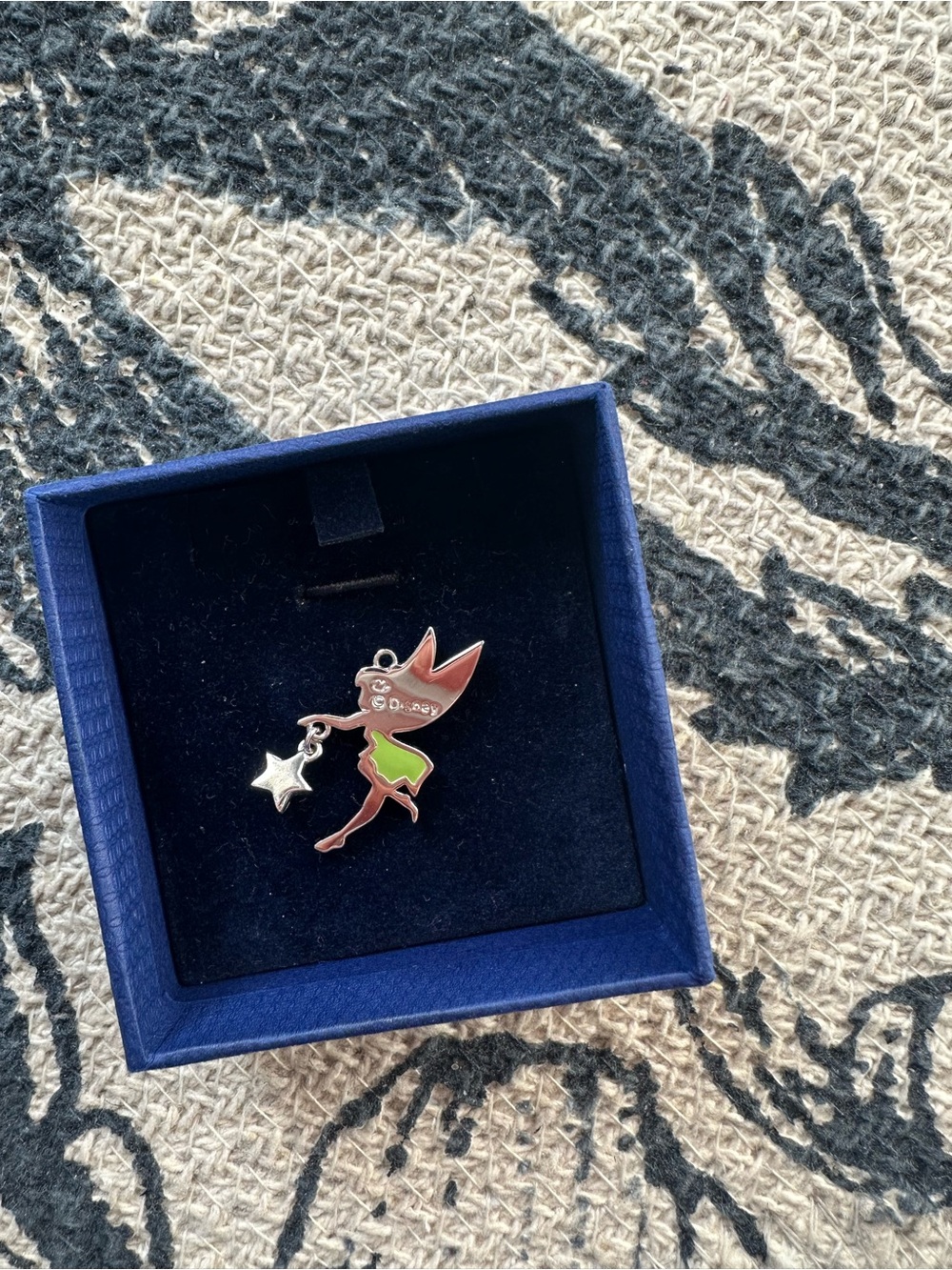 Disney Swarovski Tinker Bell Fairy Charm Pendant Retired w/ Box Read Description - Picture 3 of 5